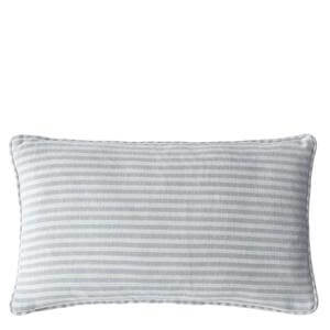 Laura Ashley Cornish Chenille Stripe Natural/Slate Blue Cushion
